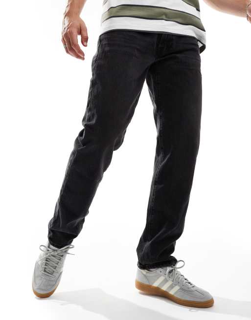 Abercrombie & Fitch - Rechte jeans in jaren 90 stijl in zwart met wassing