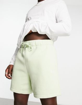 Abercrombie & Fitch reef logo sweat shorts in light green - ASOS Price Checker