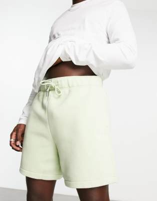 Abercrombie & Fitch reef logo sweat shorts in light green