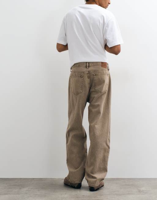 Abercrombie & Fitch relaxed fit jeans in brown wash , 3 of 5