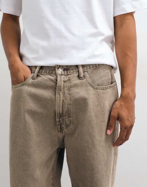 Abercrombie & Fitch relaxed fit jeans in brown wash , 4 of 5