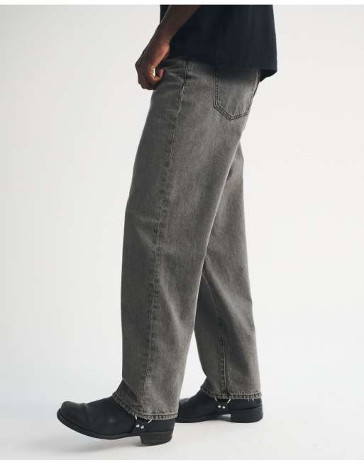 Abercrombie & Fitch Relaxed jean in grey wash, 3 of 4