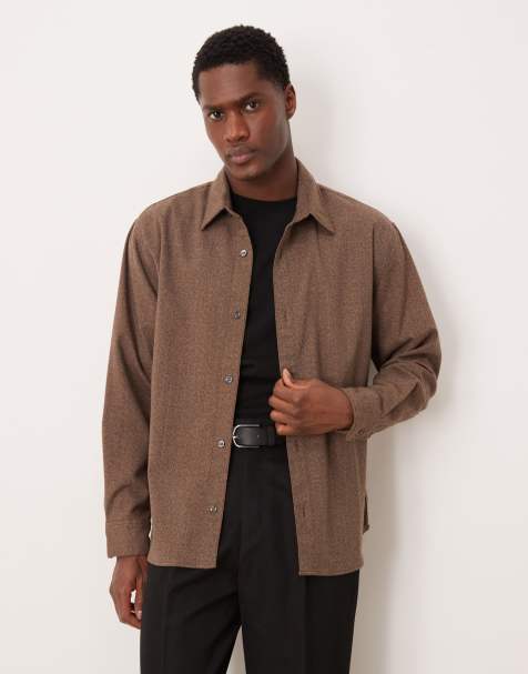 Abercrombie & Fitch relaxed soft-touch shirt in brown