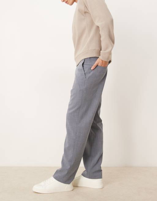 Abercrombie & Fitch relaxed straight leg pants in gray, 3 of 5