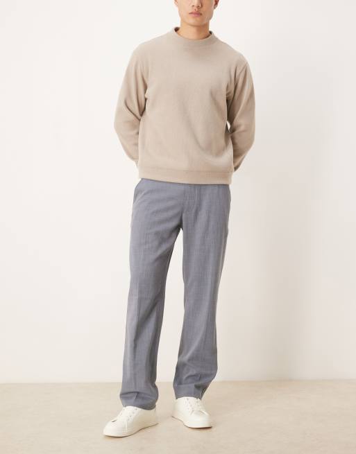 Abercrombie & Fitch relaxed straight leg pants in grey, 2 of 5