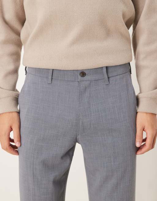 Abercrombie & Fitch relaxed straight leg trousers in grey, 5 of 5