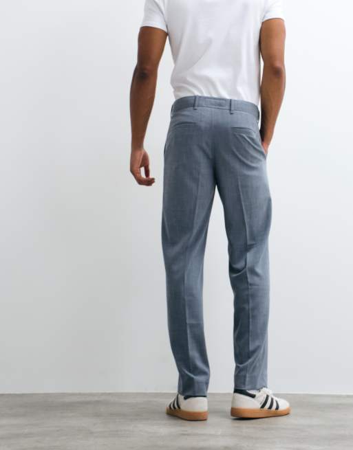 Abercrombie & Fitch relaxed straight trousers in light blue, 4 of 5