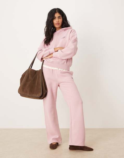 Abercrombie & Fitch relaxed sweatpants & hoodie set in pink - view 1