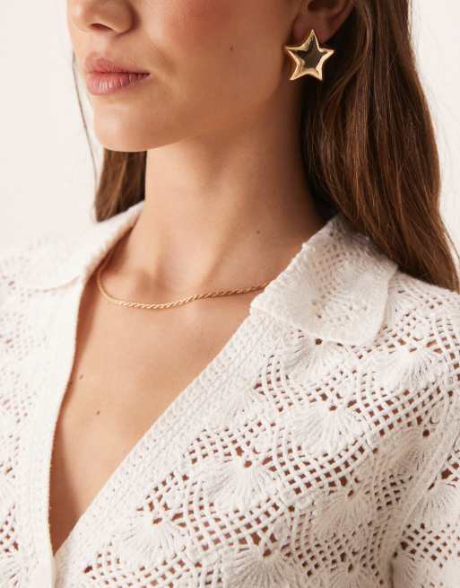 Abercrombie & Fitch relaxed textured polo shirt in shell print, 3 of 4