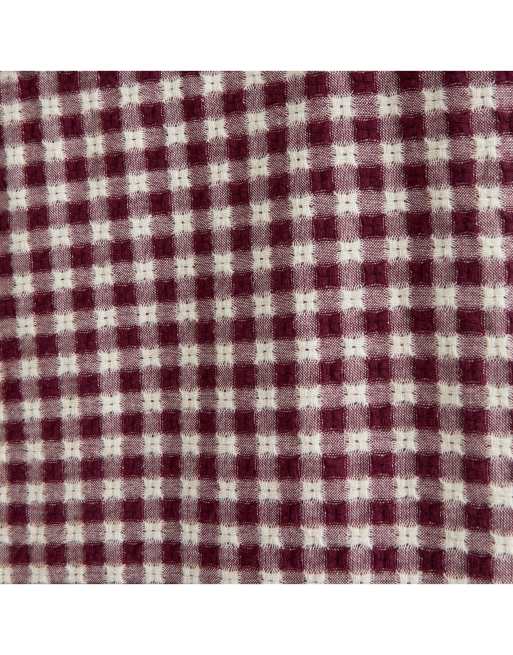 Abercrombie & Fitch Resort shirt in burgundy check, 7 of 7
