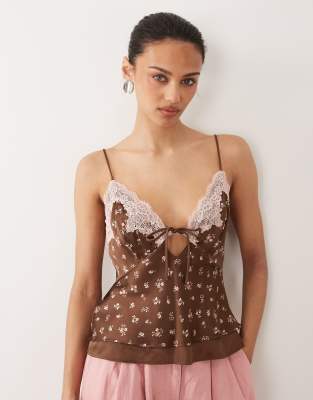 Abercrombie & Fitch reversible cami top in floral print | ASOS