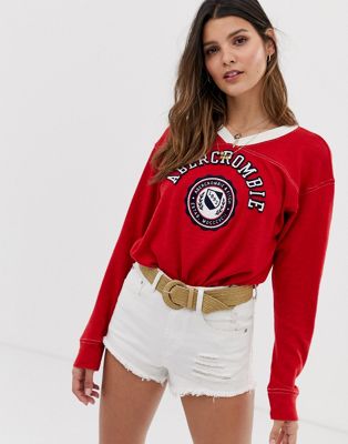 Abercrombie & Fitch ringer t-shirt with long sleeves | ASOS