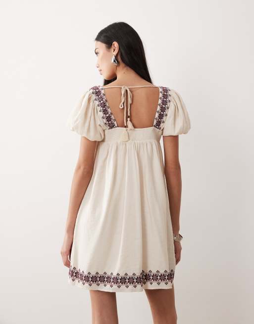 Robe Noire Dentelle Brodée Style Bohème Free People - Taille S - Neuf Avec étiquettes