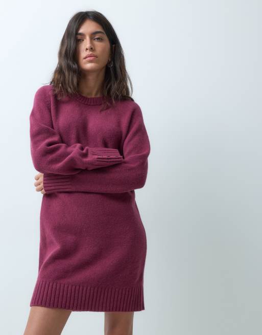 Abercrombie & Fitch robe-pull en maille bordeaux, 3 de 5