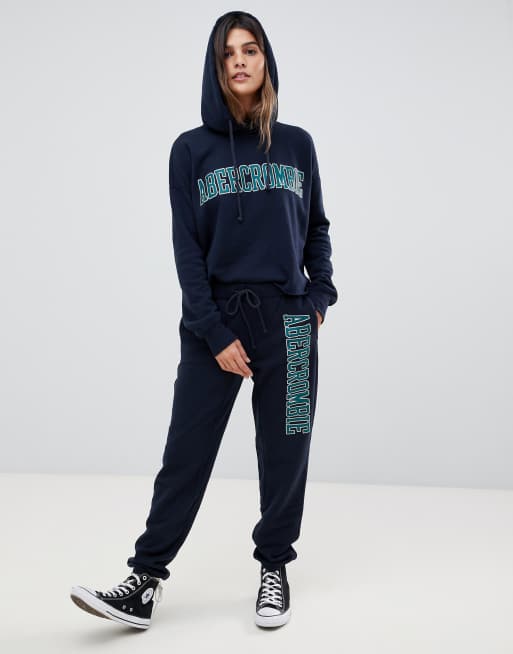 Abercrombie Fitch rolled hem jogger with print logo ASOS