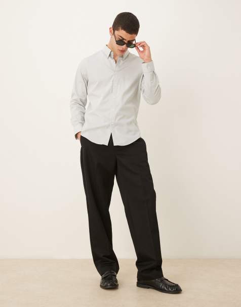 Abercrombie & Fitch - Sart grøn skjorte med lange ærmer - view 1