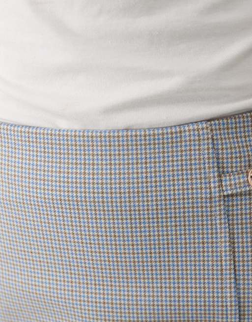 Abercrombie & Fitch Scarlett high rise mini skirt in grey houndstooth, 3 of 5
