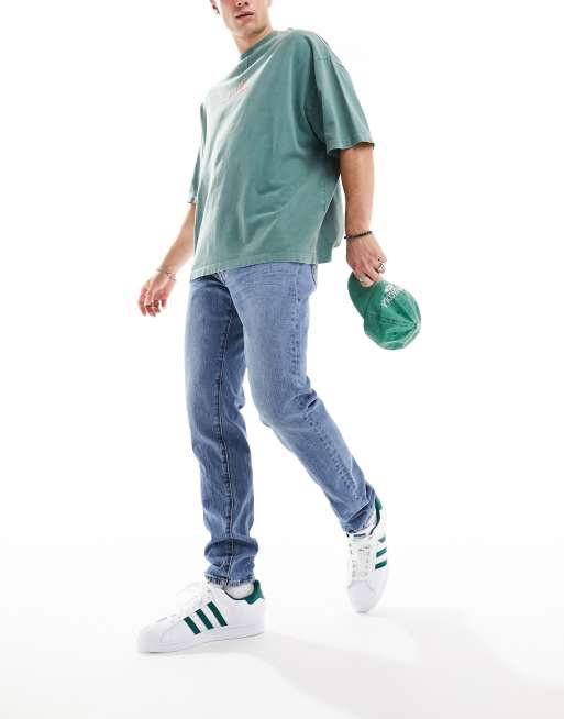 Abercrombie & Fitch – Schmale Jeans in dunkler Waschung im Stil der 90er