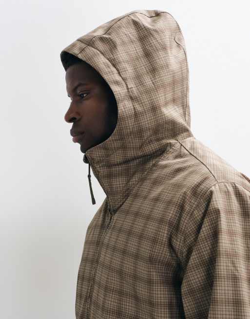 Abercrombie & Fitch schwere Steppjacke mit Kapuze in beigem Karomuster, 5 von 5