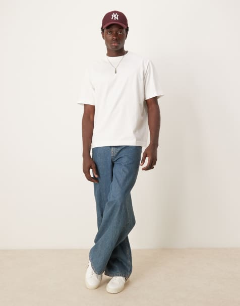 Abercrombie & Fitch – Schweres T-Shirt in Weiß - view 1