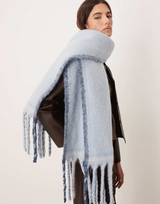 Abercrombie & Fitch - Sciarpa morbida color azzurro chiaro