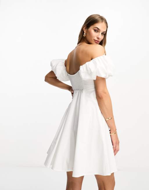 abercrombie ruched ruffle puff sleeve mini dress Abercrombie & Fitch | Dresses | Ruched Ruffle Puff Sleeve Mini Dress