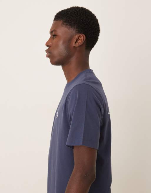 Abercrombie & Fitch script logo back print t-shirt in navy, 4 of 5