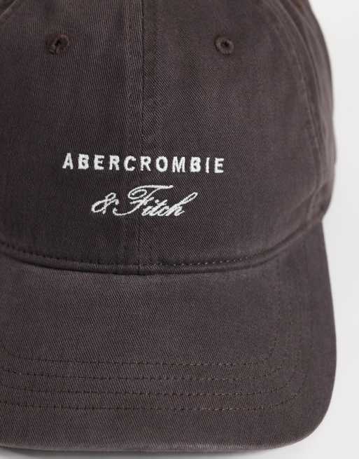 Abercrombie & Fitch script logo cap in brown, 2 of 3