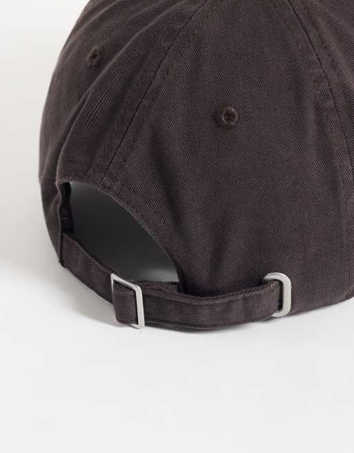 Abercrombie & Fitch script logo cap in brown, 3 of 3
