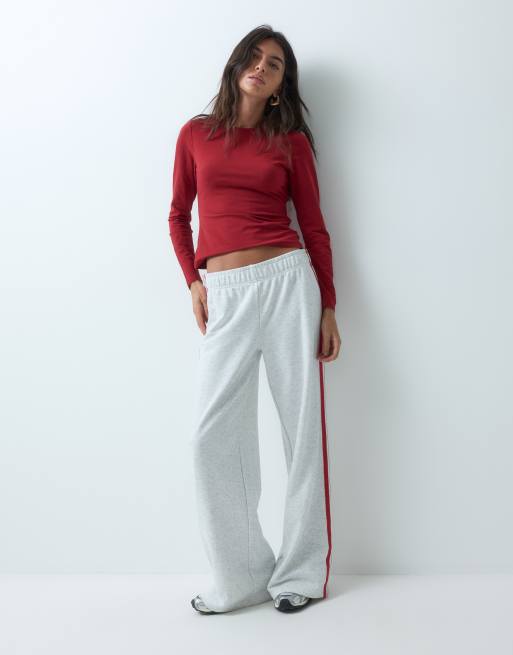Abercrombie & Fitch seamless long sleeve baby tee in red, 2 of 5