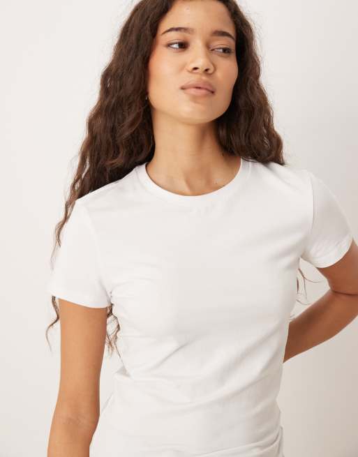 Abercrombie & Fitch seamless short sleeve t-shirt in white, 2 of 4