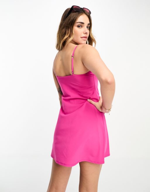 pink seamless dress Analise Seamless Mini Dress - Hot Pink