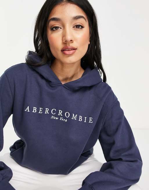 Abercrombie navy 2024 blue hoodie