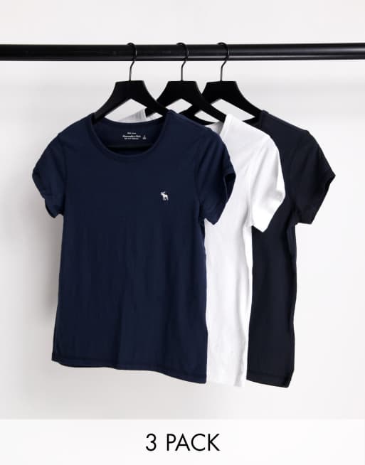 Abercrombie & Fitch - Set T-shirts met korte mouwen en ronde hals in multi