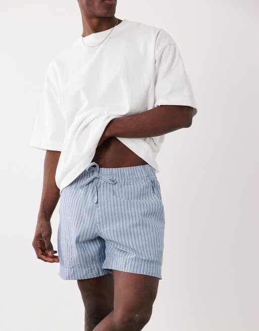 Abercrombie & Fitch - Short 6 pouces à enfiler avec rayures - Bleu, 2 de 5
