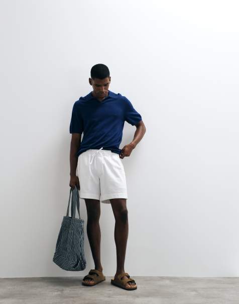 Abercrombie & Fitch - Short 6 pouces à enfiler - Blanc - view 1