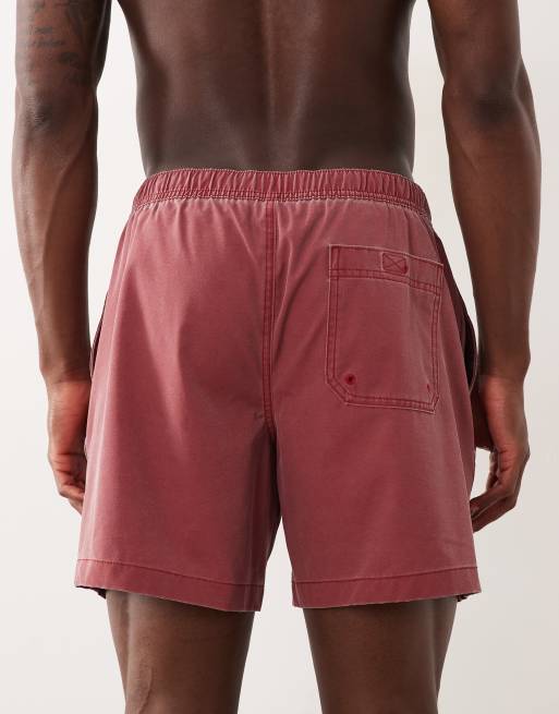 Abercrombie & Fitch - Short de bain 6 pouces - Rouge délavé, 5 de 5