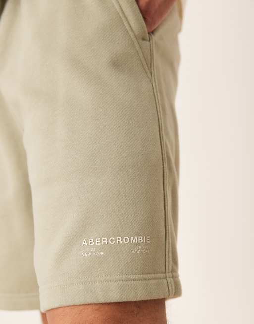 Abercrombie & Fitch - Short de jogging en tissu-éponge avec cordon de serrage - Vert, 5 de 5