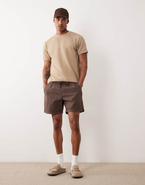 Abercrombie & Fitch - Short met elastische taille in bruin - view 1