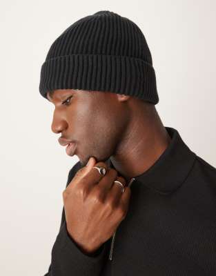 Abercrombie & Fitch Short Ribbed Knit Beanie