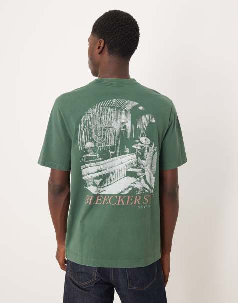 Abercrombie & Fitch short sleeve back graphic t-shirt in green - view 1