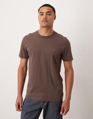 Abercrombie & Fitch Short Sleeve Chest Logo T-shirt In Brown