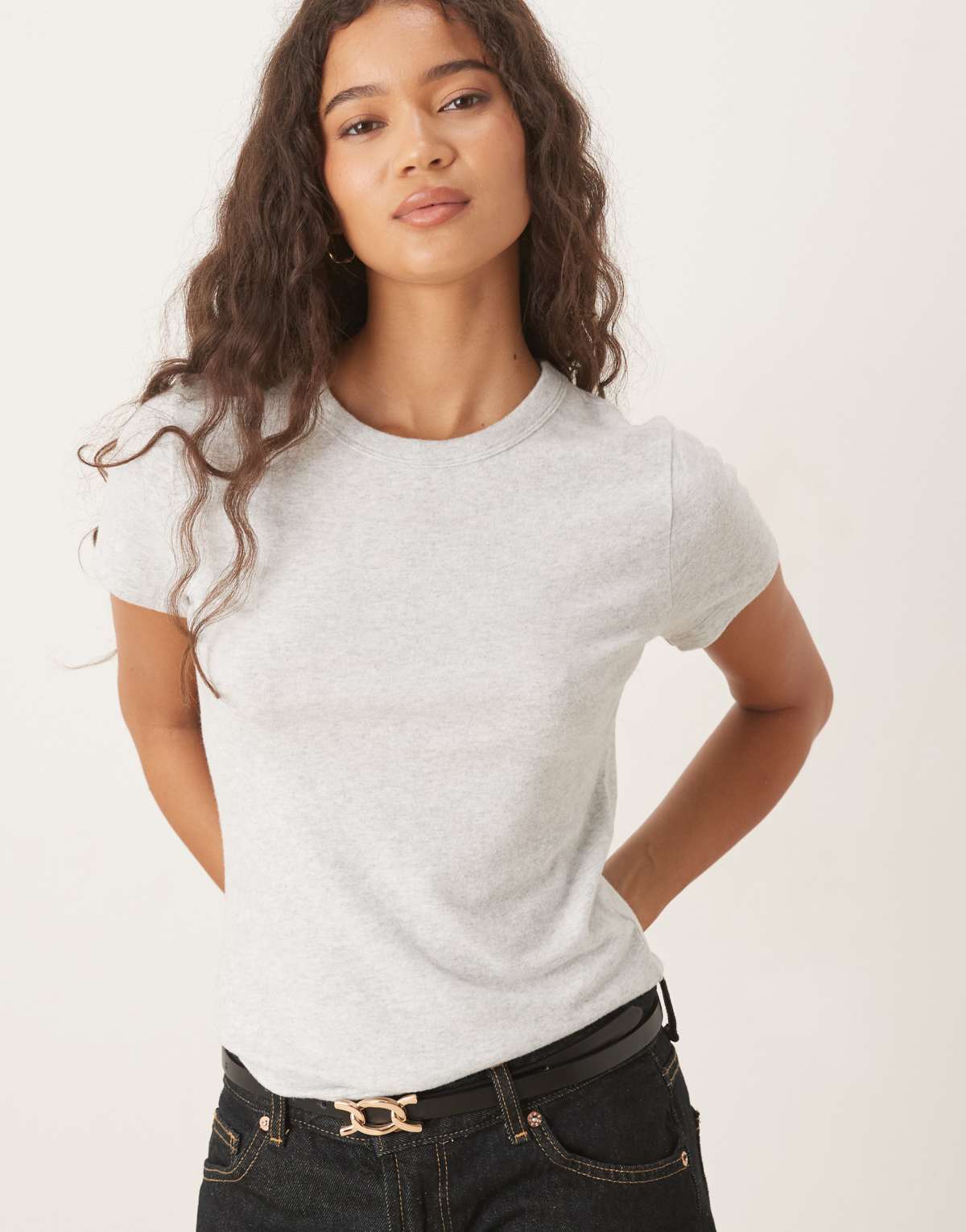 Abercrombie & Fitch short sleeve crew neck t-shirt in grey
