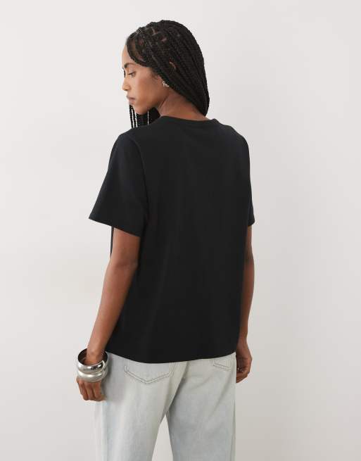 Abercrombie & Fitch short sleeve everyday t-shirt in black, 3 of 4