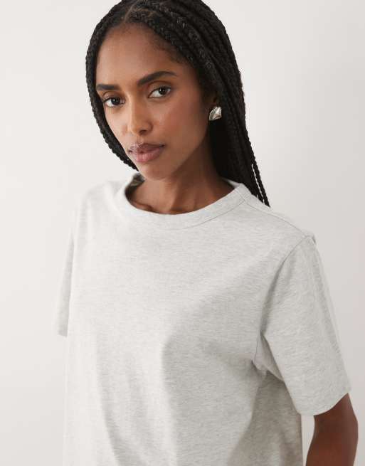 Abercrombie & Fitch short sleeve everyday t-shirt in light grey, 3 of 4