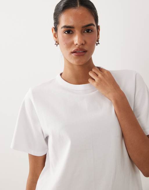 Abercrombie & Fitch short sleeve everyday t-shirt in white, 3 of 4