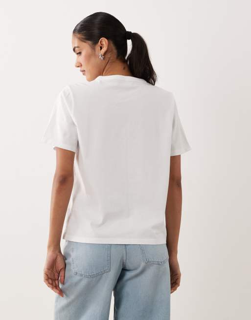 Abercrombie & Fitch short sleeve everyday t-shirt in white, 4 of 4