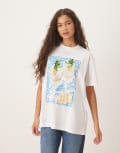 [Abercrombie & Fitch] Abercrombie & Fitch short sleeve hugo spritz t-shirt in white L WHITE