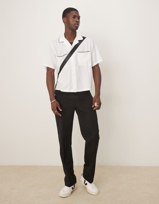 Abercrombie & Fitch short sleeve shirt in white, 2 of 4