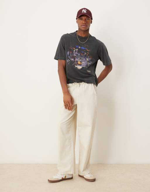 Abercrombie & Fitch short sleeve western print graphic t-shirt in washed black